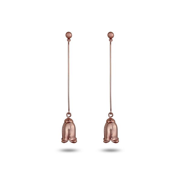 Rose Gold Plated Tulip Earrings