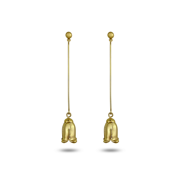 14K Gold Plated Tulip Earrings